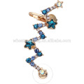 promotion sweet special blue rhinestone hoop huggie earrings for women